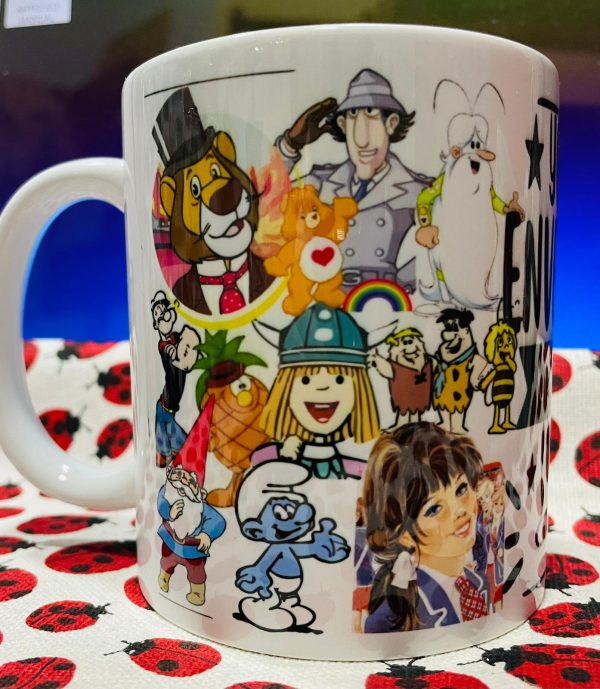TAZA CUMPLE VINTAGE DIBUJOS ANIMADOS - Imagen 3