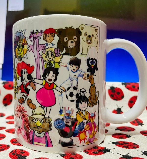 TAZA CUMPLE VINTAGE DIBUJOS ANIMADOS - Imagen 2