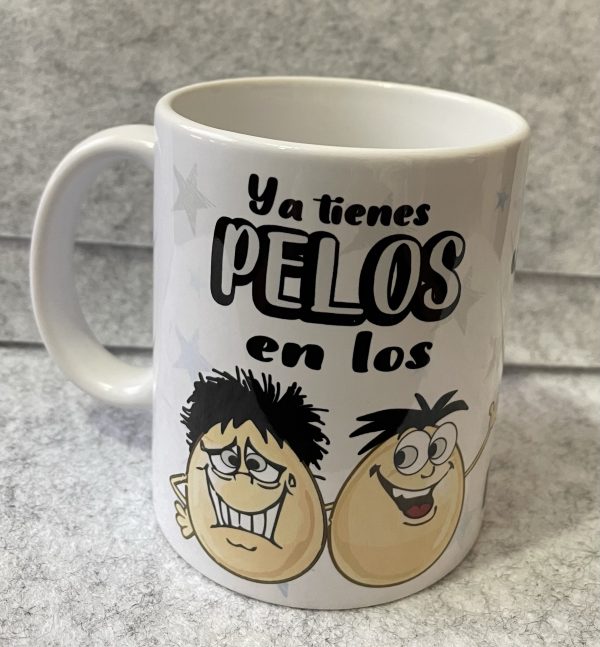 TAZA PELOS EN LOS  “ GÜEVOS” - Imagen 2