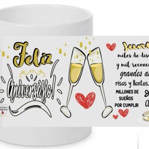TAZA FELIZ ANIVERSARIO