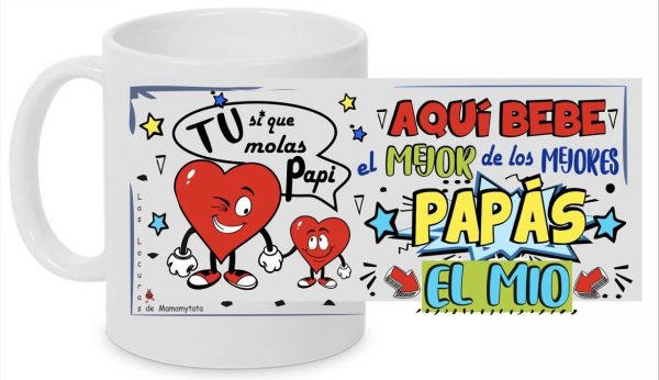 TAZA AQUÍ BEBÉ EL MEJOR PAPÁ
