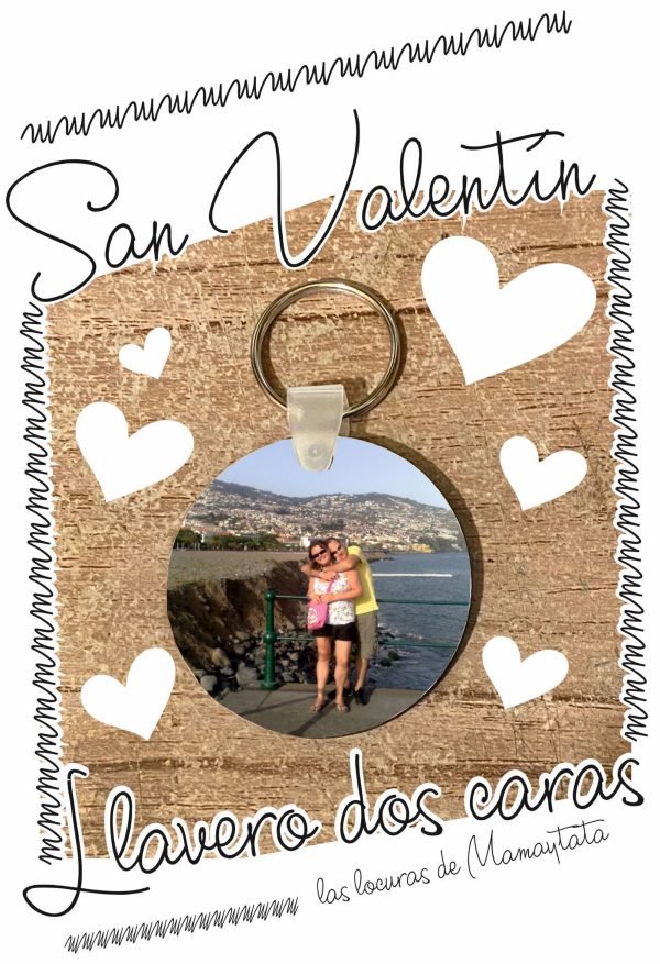 LLAVERO SAN VALENTIN MANOS Y FOTO - Imagen 2