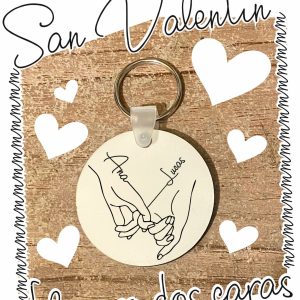 LLAVERO SAN VALENTIN MANOS Y FOTO
