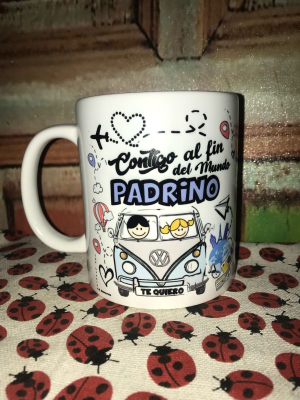 TAZA PADRINO CONTIGO AL FIN DEL MUNDO