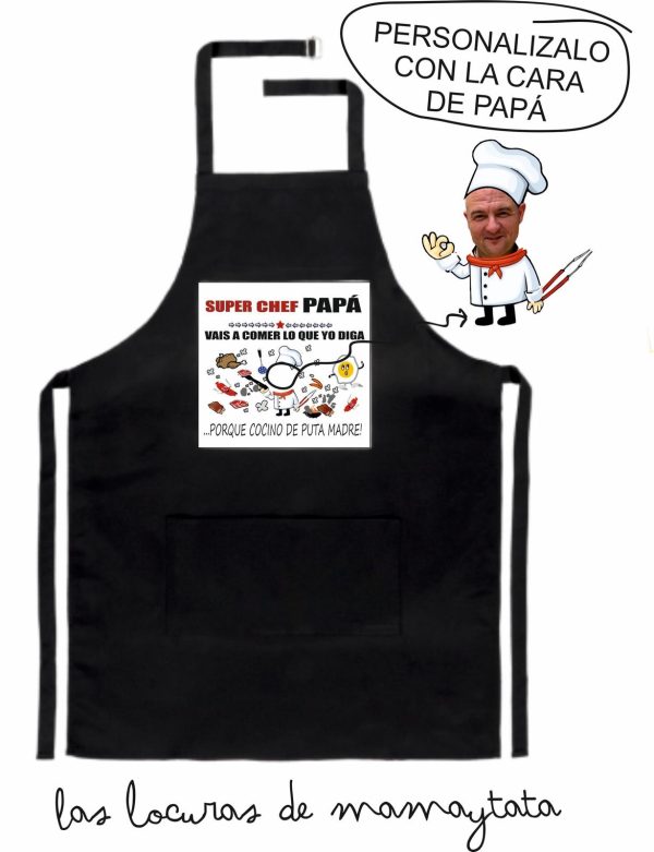 MANDIL SUPER CHEF PAPÁ CARA