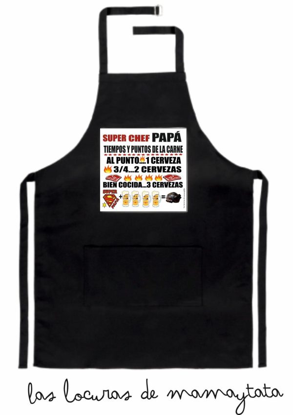 MANDIL SUPER CHEF PAPÁ CERVEZAS