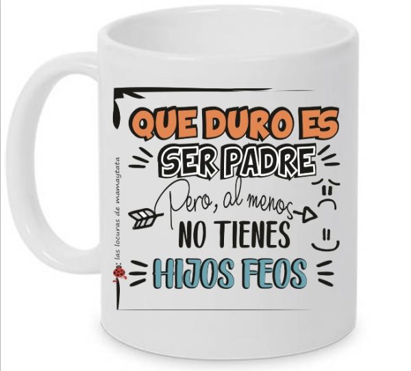 TAZA  PAPA HIJOS FEOS