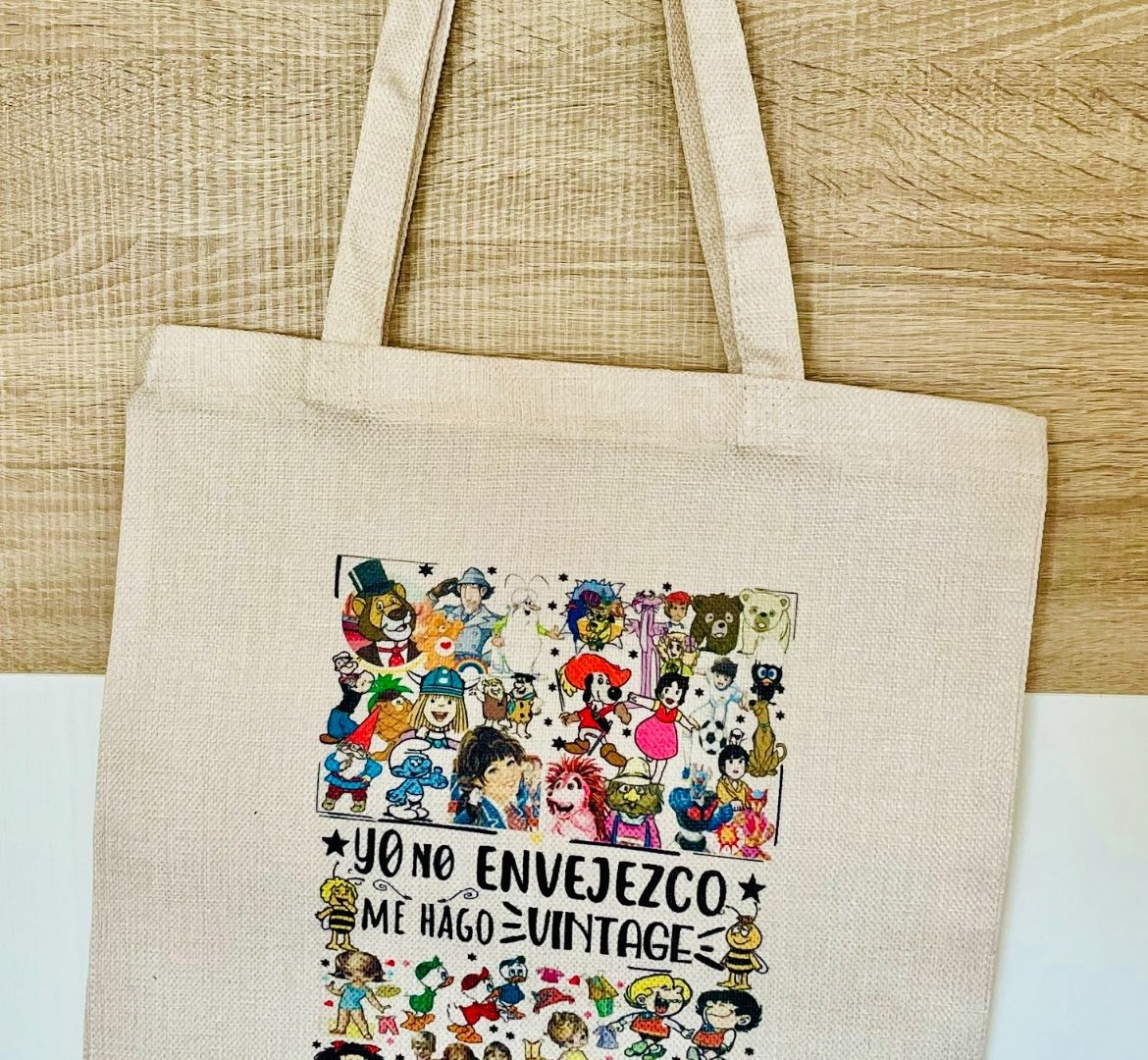 BOLSA TOTE  DIBUJOS VINTAGE