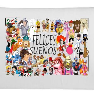 ALMOHADA MINI VIAJE  30x45 FELICES SUEÑOS DIBUJOS EGB