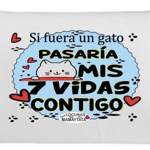 ALMOHADA MINI  VIAJE  30x45 GATOS SIETE VIDAS