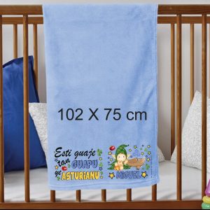 MANTA BEBÉ COLOR AZUL CELESTE